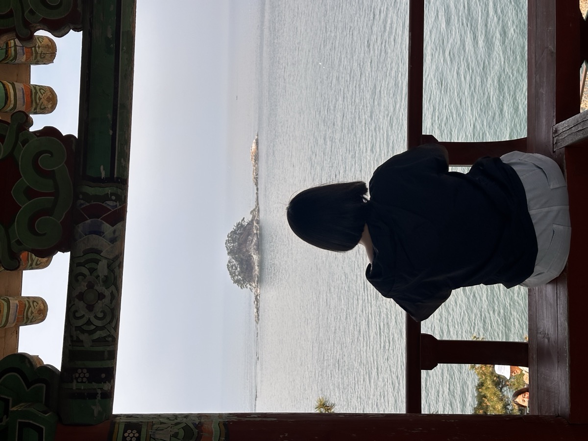 동백정에서 바라본 바다